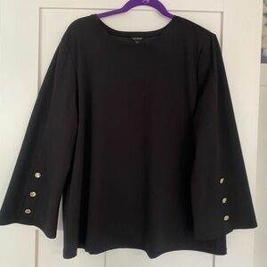 Ann Taylor boat neck blouse with bell sleeves
